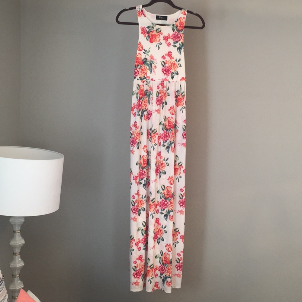 Floral Empire Waist Maxi Dress